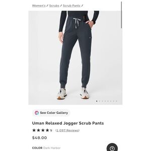 Figs Womens Dark Harbor Blue Uman Relaxed Jogger Scrub Medical Size 2XL Reg New!